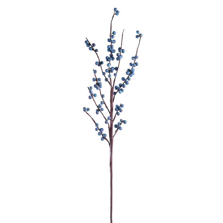36" Berry Spray Blue for wholesale by Silk Flower Depot