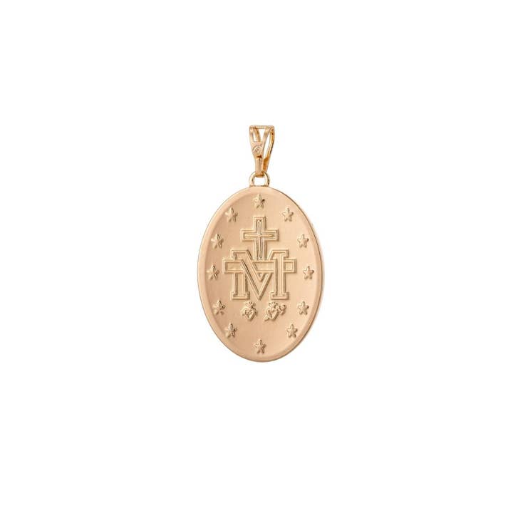 Aim Eternal - Wholesale Individual charm/pendant - 18k Gold Filled Archangel Saint Michael Medal Pendant Double Sided Charm for Jewelry Making H-8131