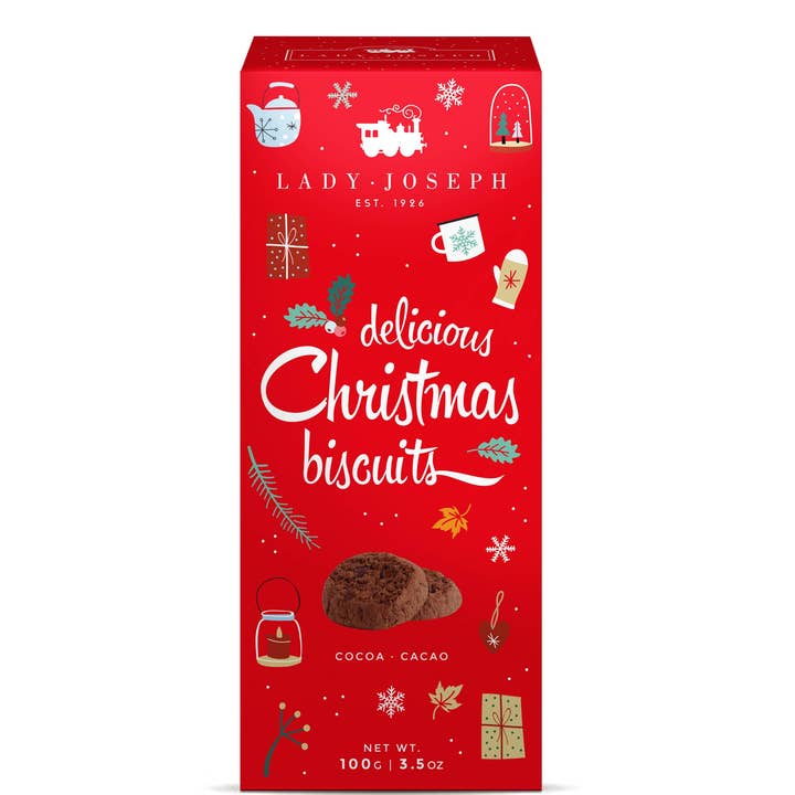 Lady Joseph Bakery - Wholesale Cookie - Chocolate Cookies Christmas Edition. Vegan red Xmas gift1