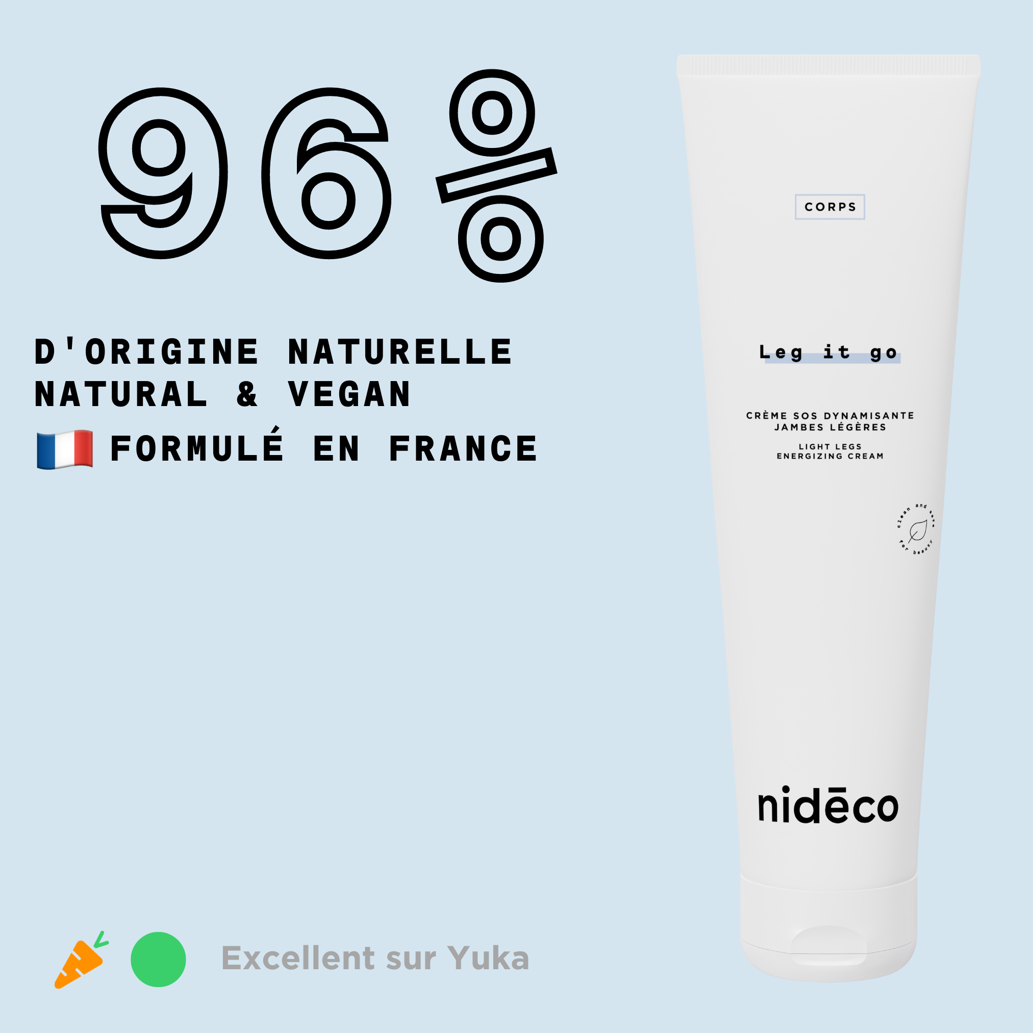 NIDĒCO - Wholesale Body Cream/Lotion - LEG IT GO - Energizing skin cream for heavy legs2