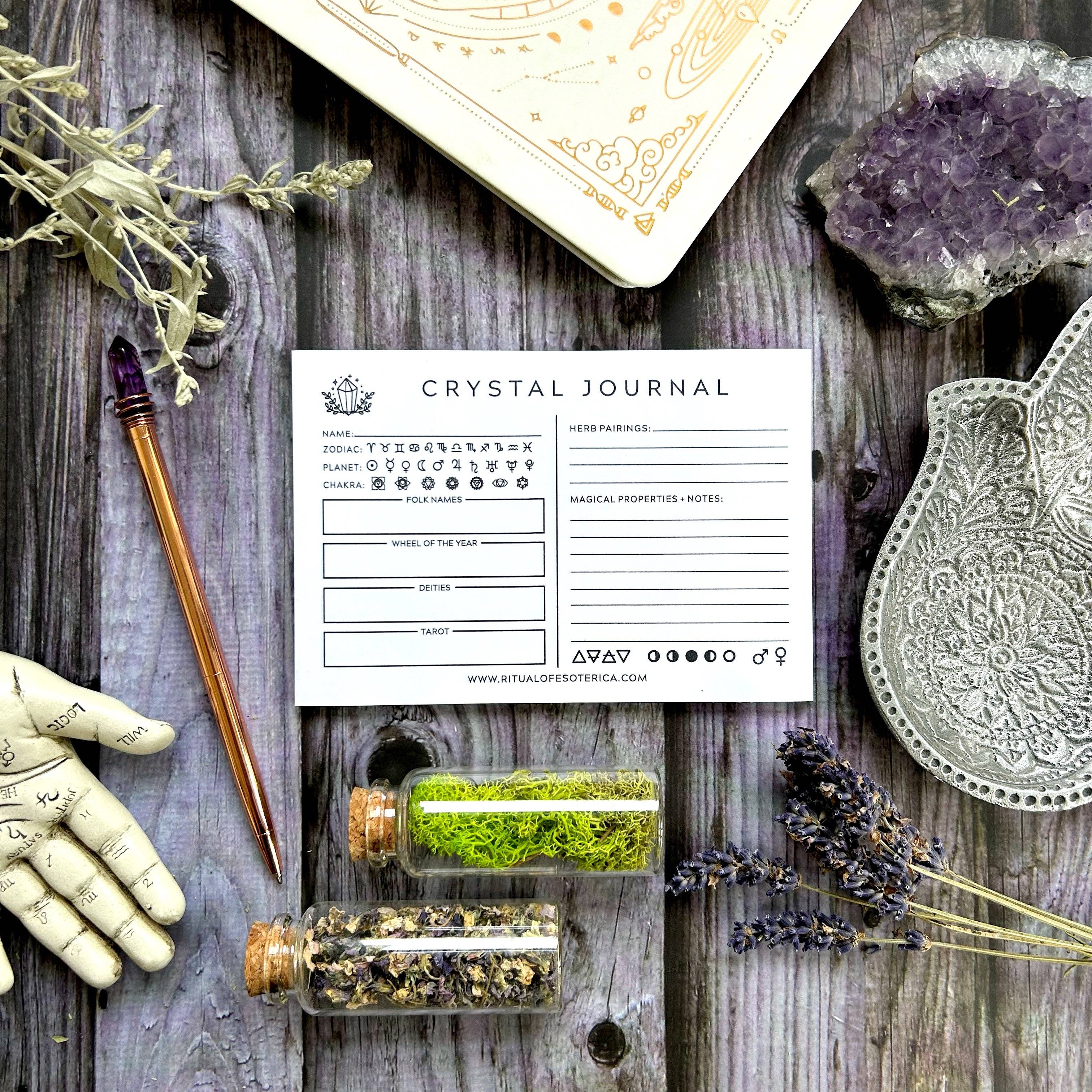 Ritual of Esoterica - Wholesale Journal/Diary - Crystal Journal Sticky Notepad1
