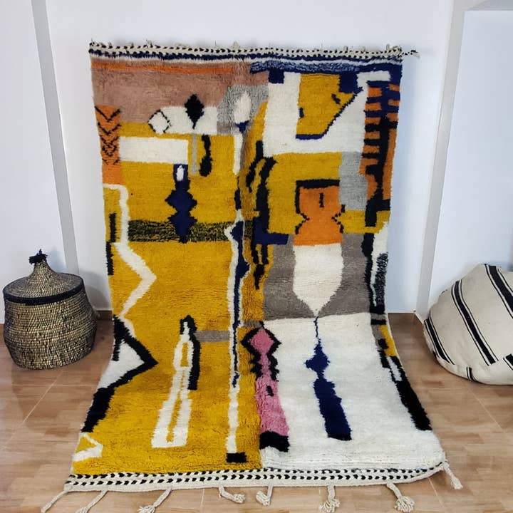 Äkta handknuten Beni Ourain-ullmatta 150×250 cm 22 för wholesale av Maroccarpets Poufs and pillows wholesale +31648976894