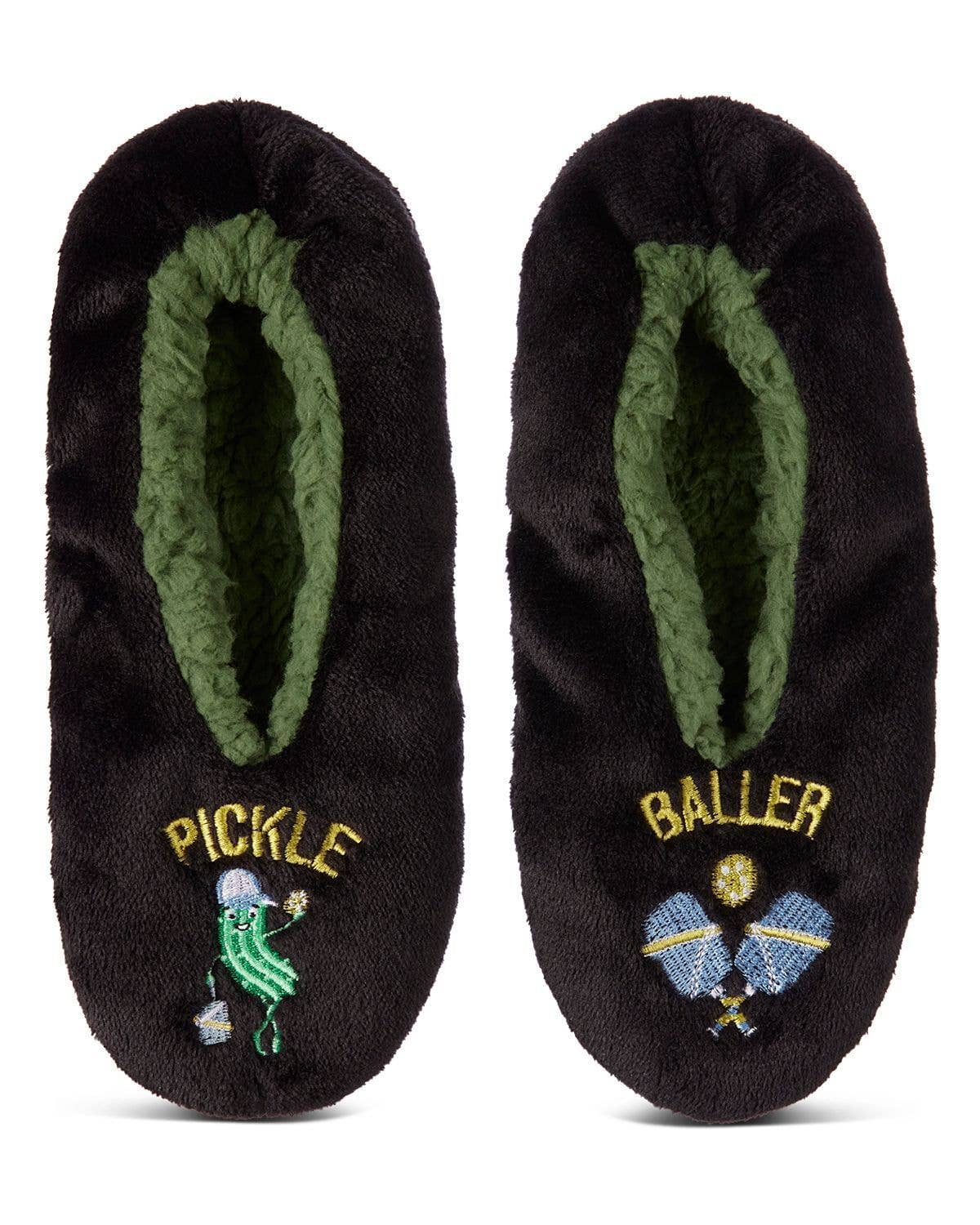 Black Pickle Baller Sherpa Lined Slippers for wholesale on Faire3