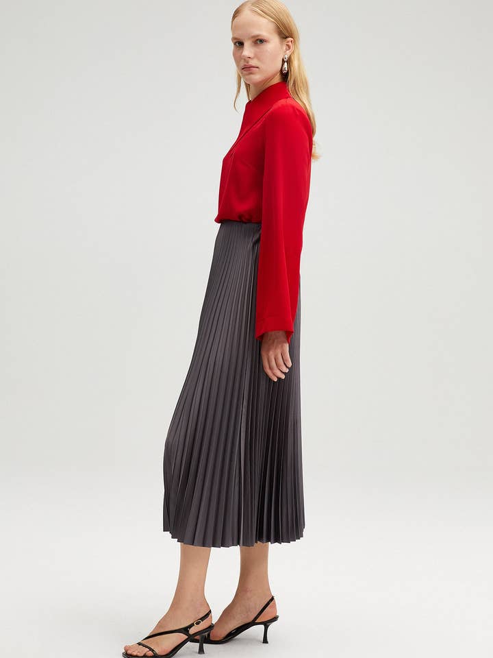 Antracite GONNA PLISSETTATA in vendita all'ingrosso su Faire4