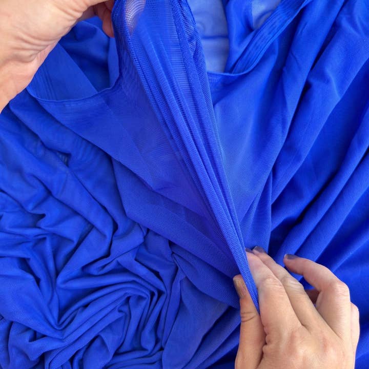 Königsblau Königsblauer 4-Wege-Stretch-Power-Mesh-Stoff von Yard, luxuriös, transparent, weich, für Braut-, Yogakleidung, Kleider, Dessous, Sportkleidung, Event-Dekoration für den Großhandel auf Faire4