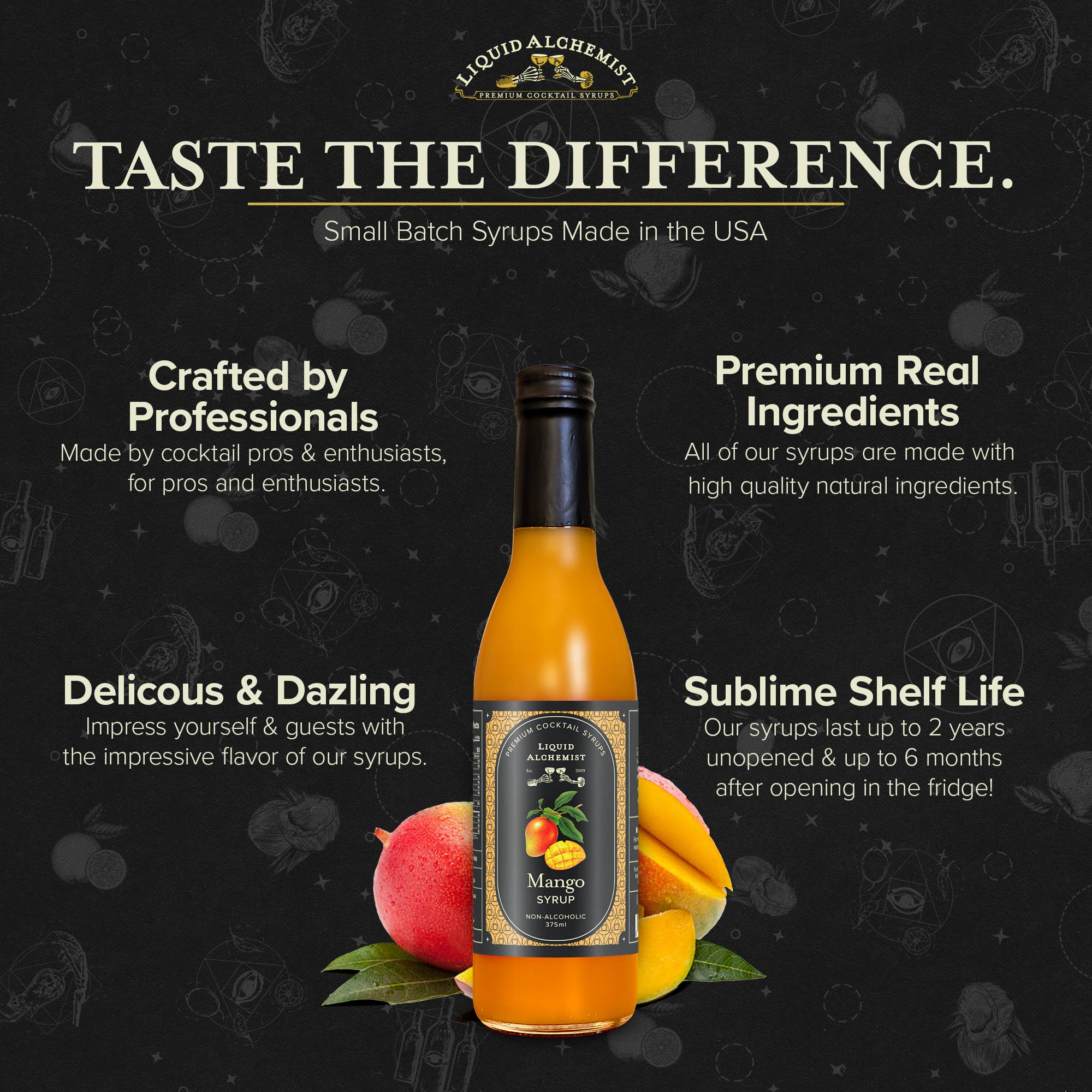 Liquid Alchemist Syrups - Wholesale Cocktail Mix/Syrup - Mango Cocktail Syrup3