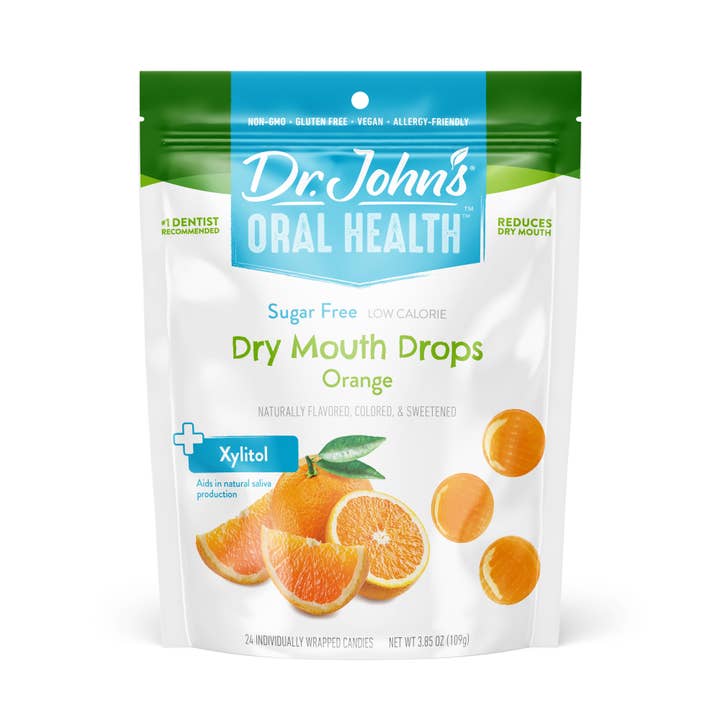 Dry Mouth Orange Hard Candy(Fumeric Acid) for wholesale by Dr. John's Heathy Sweets