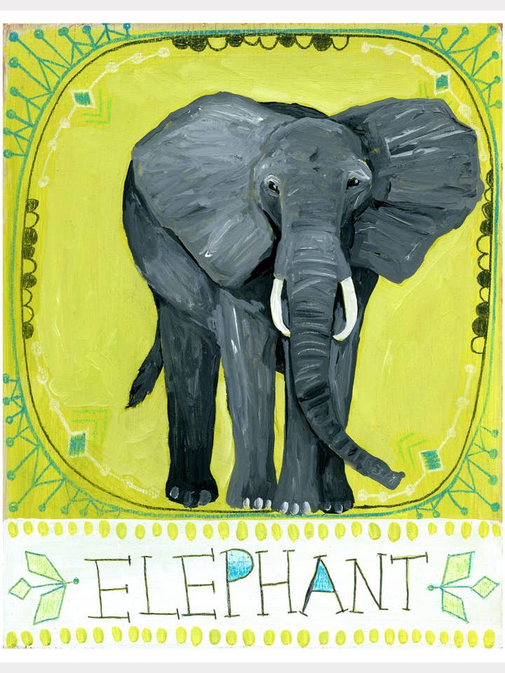 Djurtotemtryck - Elefant för wholesale av Jessica Swift