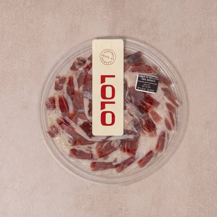 Jamón de Bellota 100% Ibérico - Pata Negra - 80g - Plato para venta al por mayor de LOLO