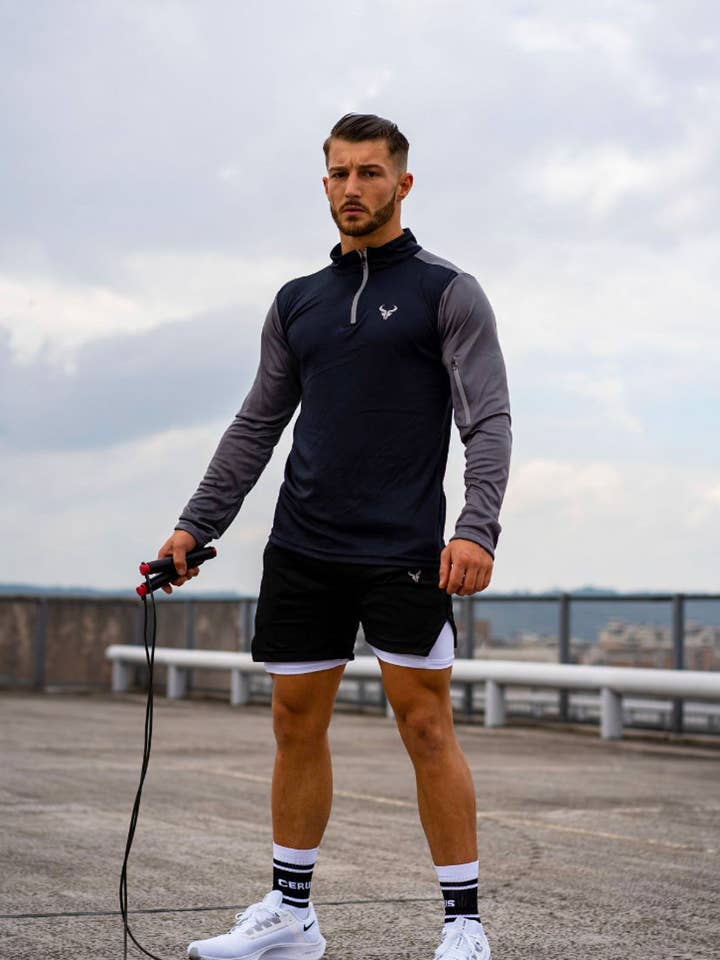 Cerus Black Quantum 2-in-1 Shorts for wholesale by Cerus Clothing