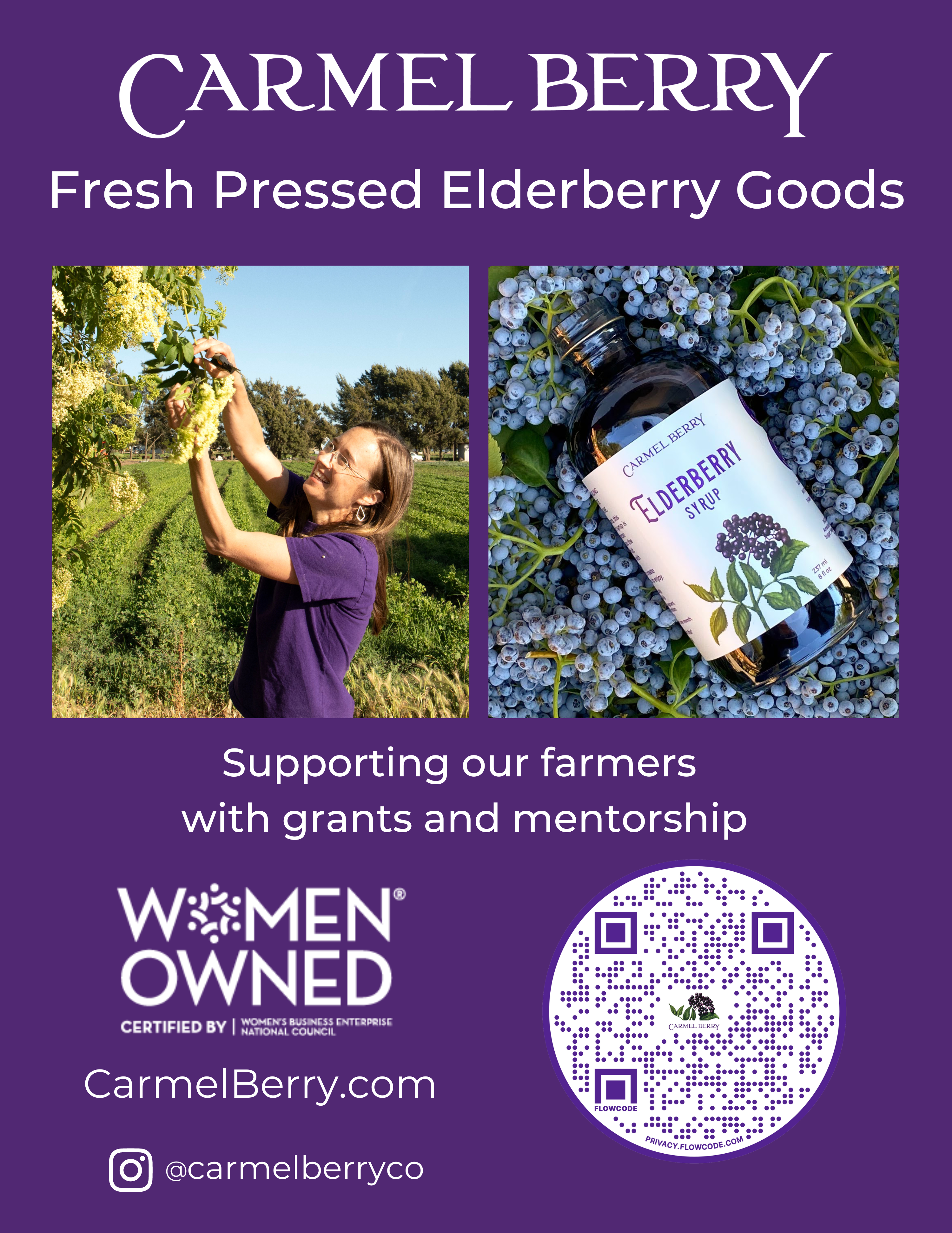 Carmel Berry Company - Wholesale Flavored Syrup - Elderberry Syrup | Immunity | Premium | Mocktail | USA | 4oz7