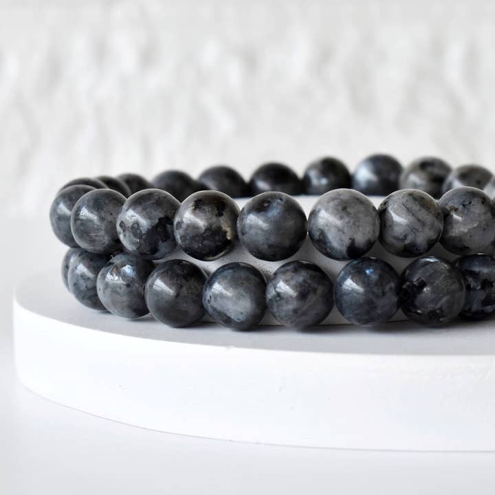 Soothing Crystals - Vendita all'ingrosso Bracciale con perline - Braccialetto guarigione in labradorite nera | Bracciale di pietre preziose5