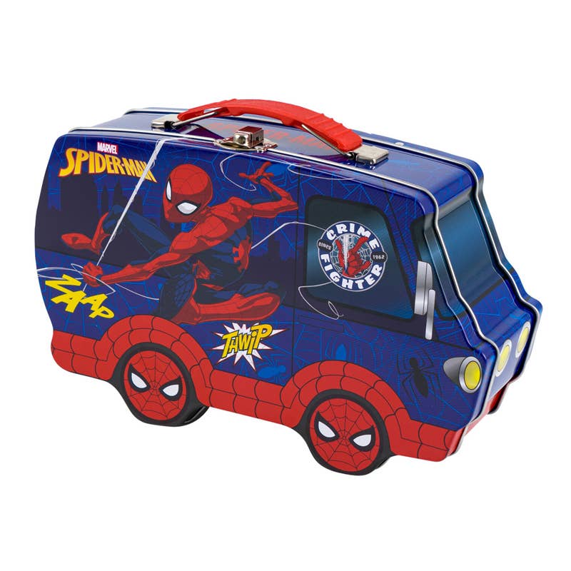 Deluxe Import Trading - Vente Sac/boîte repas – enfant - Boîte à déjeuner Marvel Spider-Man - 9,5'' - Design en forme de van0