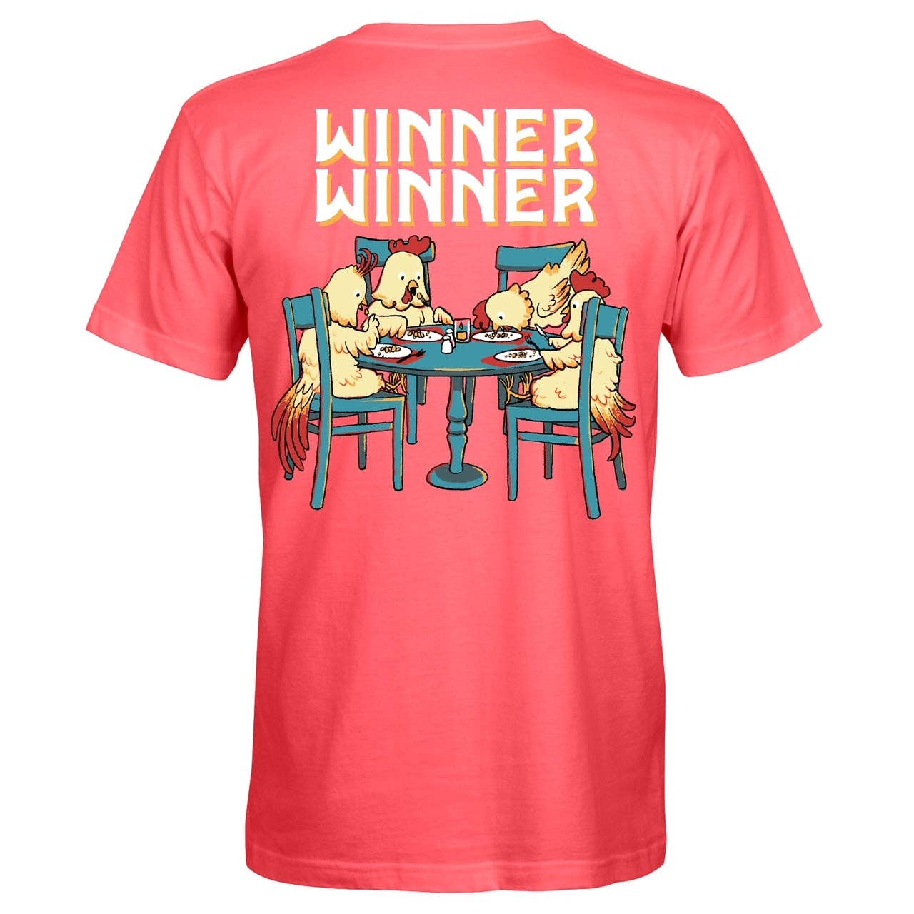 Southern Attitude - Wholesale Screen Printed T-Shirt - Unisex - S353 Winner Winner Chicken Dinner0