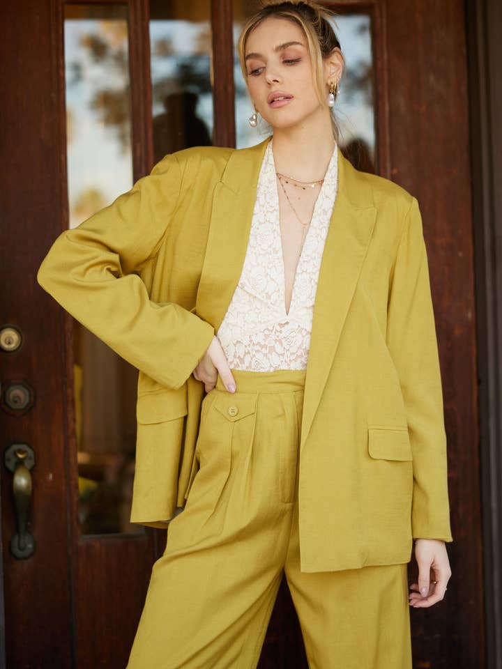 SJ3024 Relaxed Suit Jacket with Peak Lapels for wholesale by Endless Blu