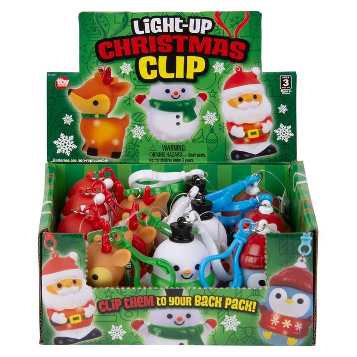 La Luna Bella - Toys - Wholesale Classic Toy - Kids - 2.5" Light-Up Christmas Clip Ons- LLB Toys4