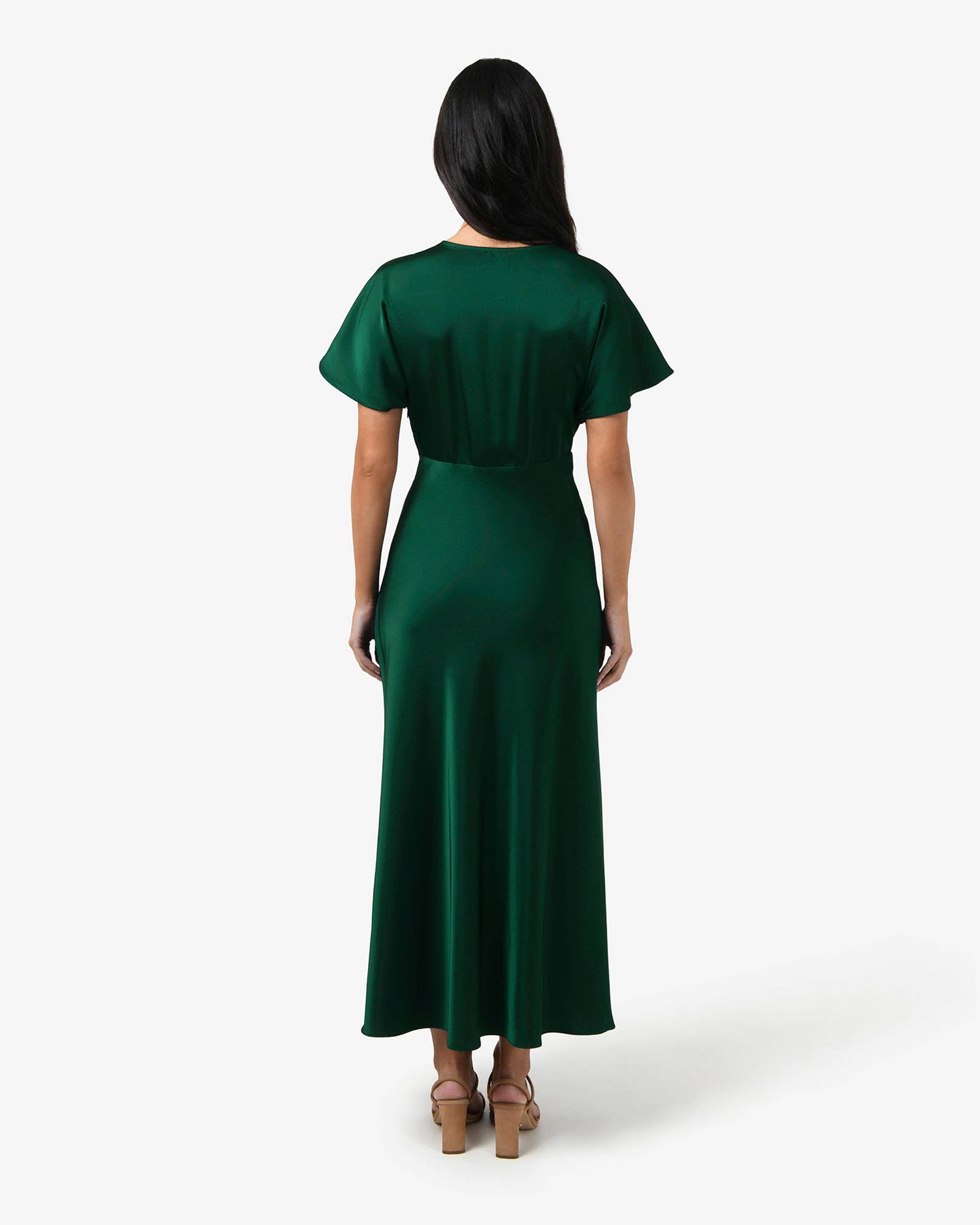 Forcast - Wholesale Dress - Women's - Forcast Women's Catalina V-Neck Satin Dress8