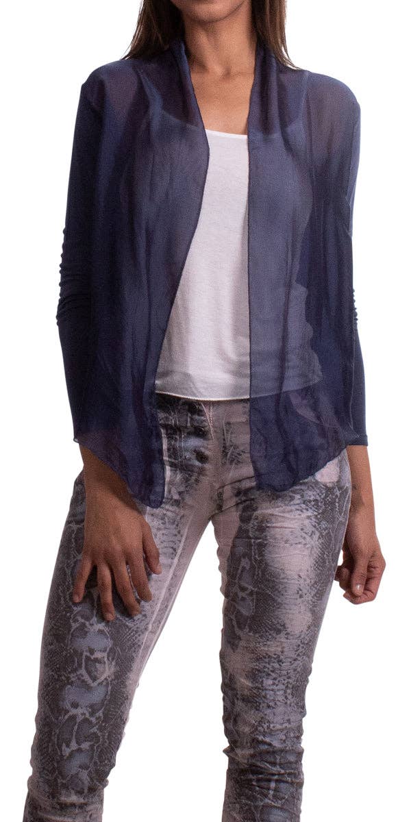 Gigi Moda - Wholesale Cardigan - Women's - Silk Front Cardigan24