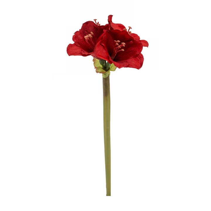 Tremont Floral Supplies - Wholesale Artificial Flowers - 22" Amaryllis Stem, Red