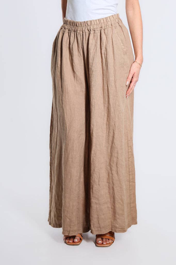 TINA Stephens Italy/Tees By Tina - Vente Pantalon – femme - Pantalon large en lin Angelena (PL187)17