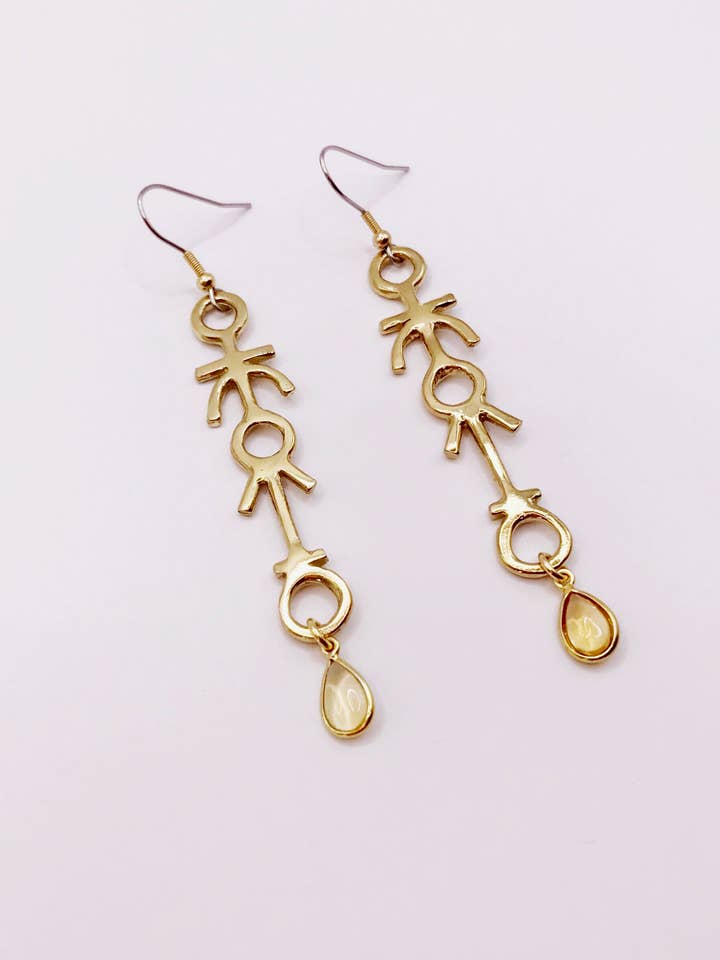 Citrine Pathway Earrings for wholesale by Undercurrent