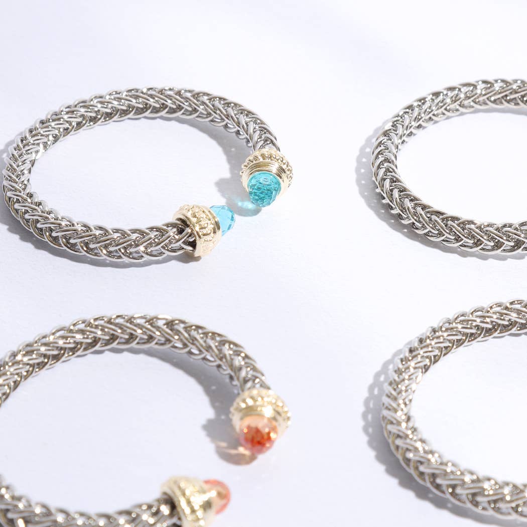 Fashion City – wholesale Cuff bracelet – 7MM Bangle Bracelet Ponytail Square6