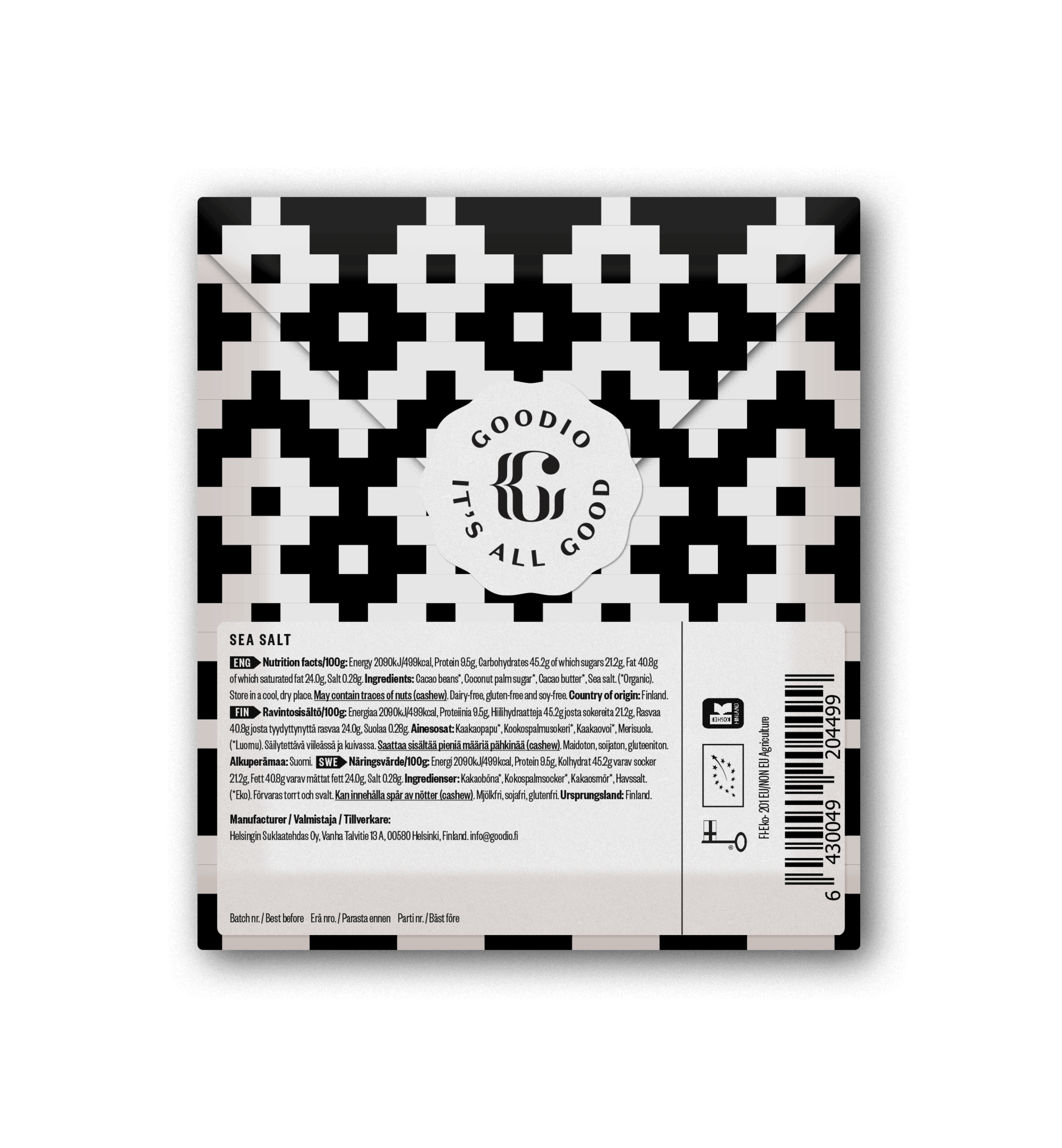 Goodio Chocolate - Wholesale Chocolate Bar - Sea Salt Chocolate 77%4