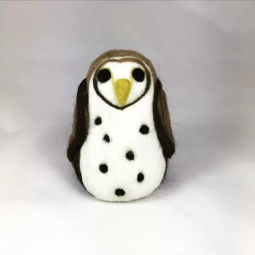 Feather Felts - Wholesale Craft Sewing Kit - Spotty Owl - Needle Felting Kit1