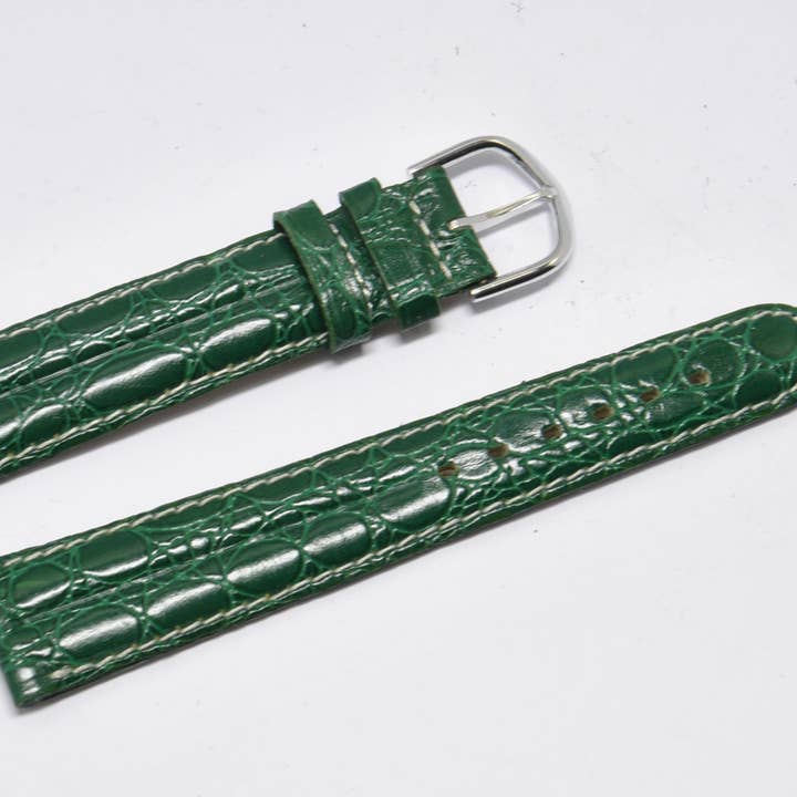 18mm grøn læder urrem G. Croco DJ for engroshandel hos BRACELETS MONTRE ACH