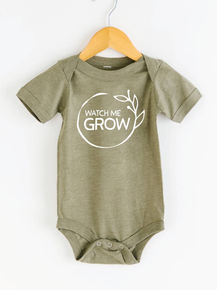 Watch Me Grow Baby Bodysuit Onesie Baby Clothing for wholesale by Nature Supply Co