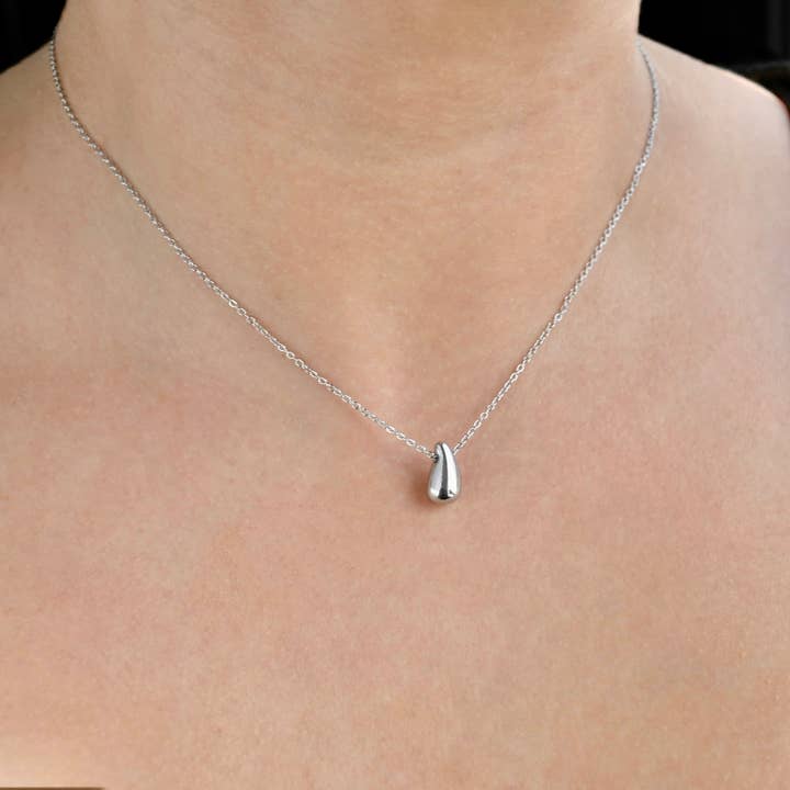 Blueyejewelry – wholesale Pendant/charm necklace – Tear Drop Pendant Necklace - Dainty Droplet Necklace1