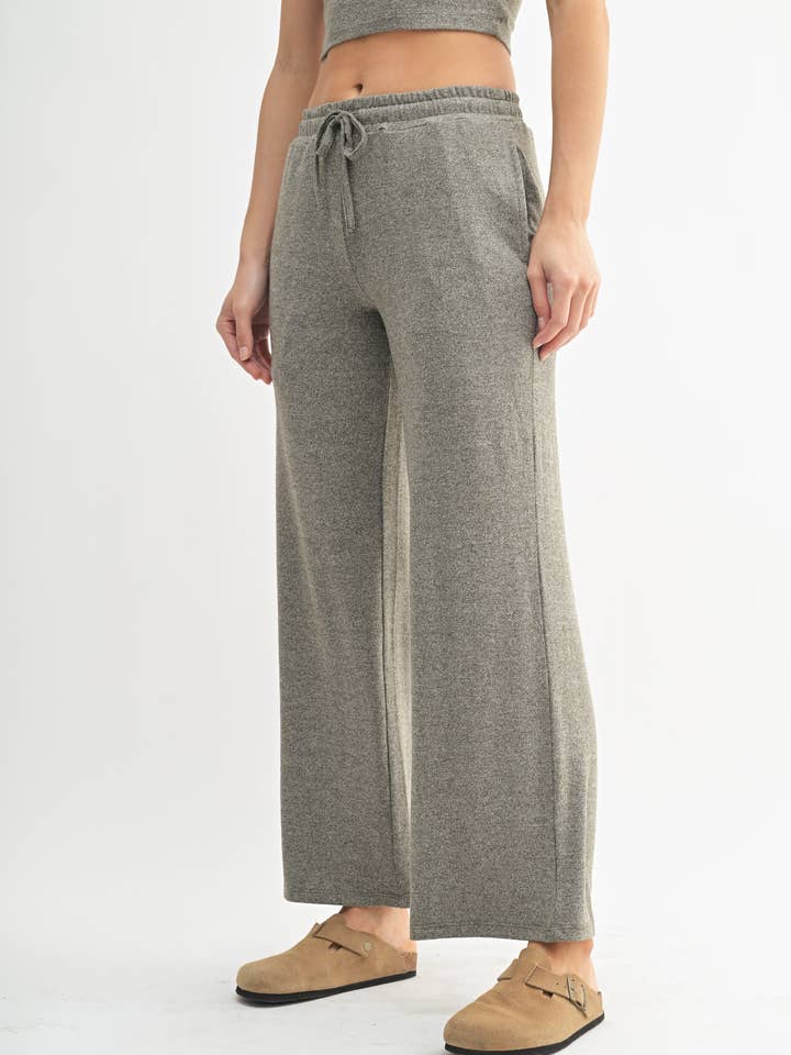 Mono B - Wholesale Lounge Sweatpants/Joggers - Women's - Brushed Wide Leg Lounge Pants