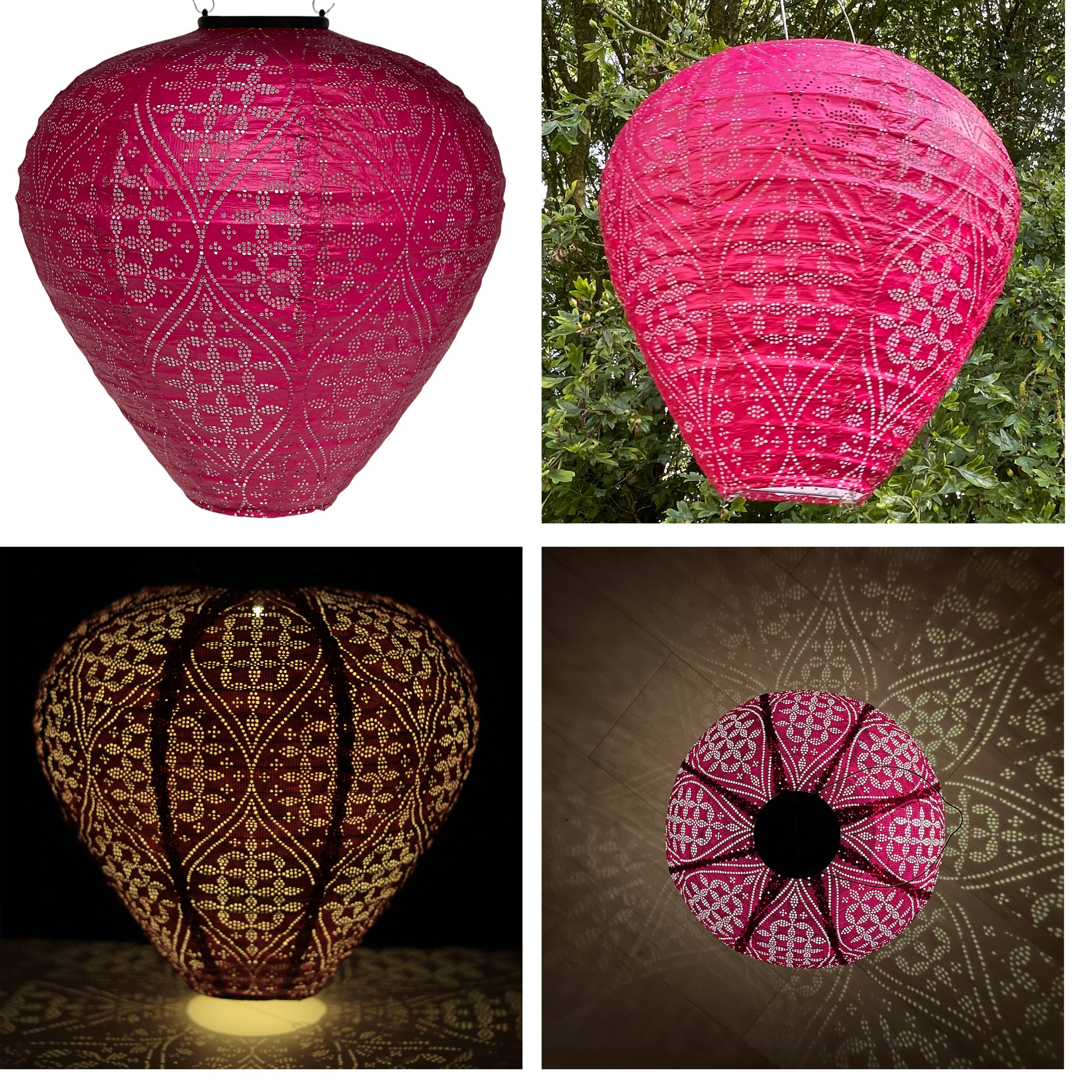 Delicious Designs Ltd - Wholesale Lantern - Solar Lantern - Pink Flower Balloon 30cm4