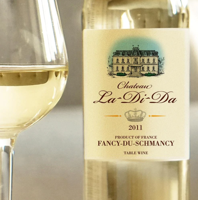 Prank-O - Vendita all'ingrosso Regalo divertente/originale - Etichetta del vino Prank: Chateau La Di Da2