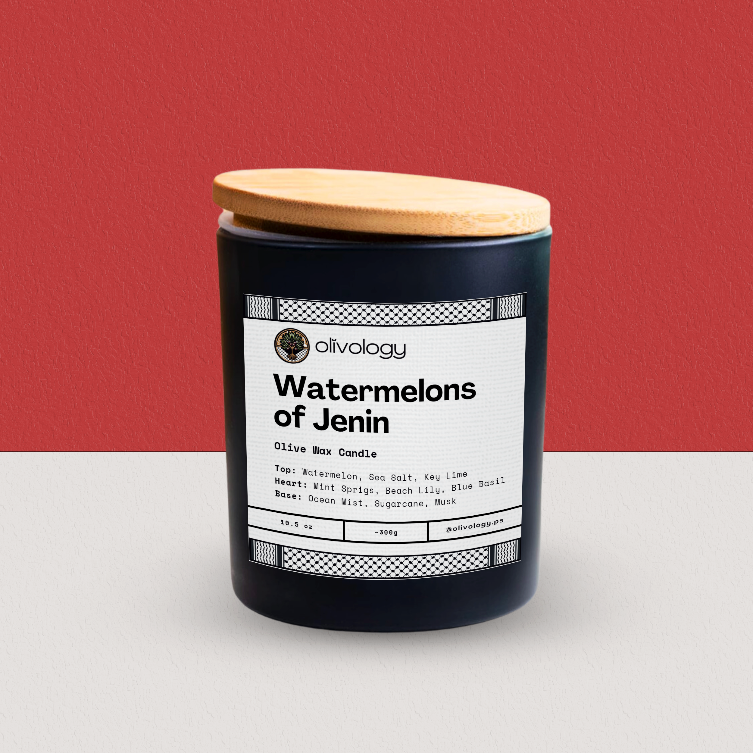 Olivology - Wholesale Jar/Filled Candle - Watermelons of Jenin — Candle1