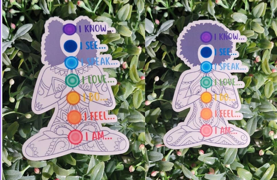 Self Care Tribe - Vente Autocollant - Autocollant transparent Chakra pour femme1