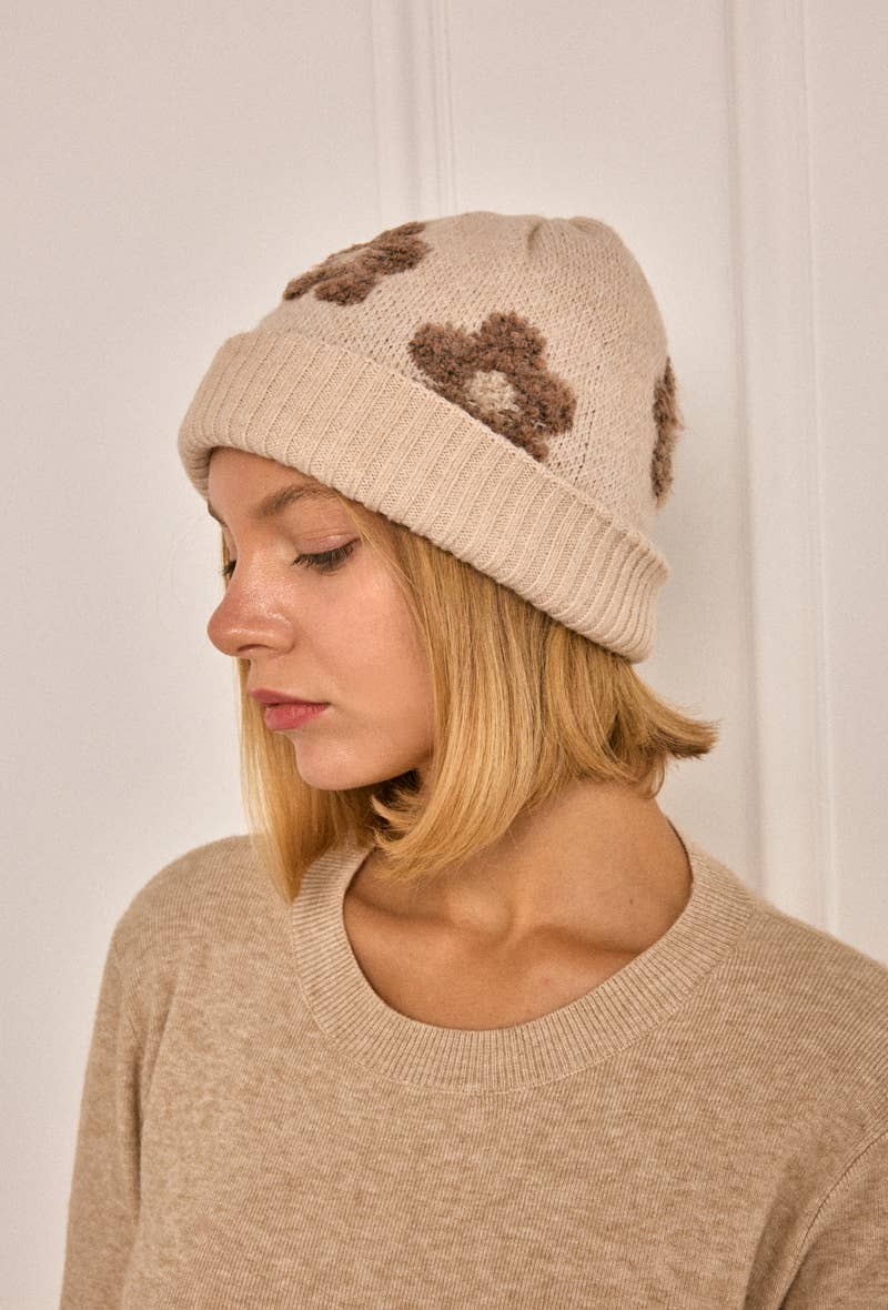 BYREN | ÉLINE L'ATELIER - Wholesale Beanie - Women's - Floral Wool Beanie MJ206SD1
