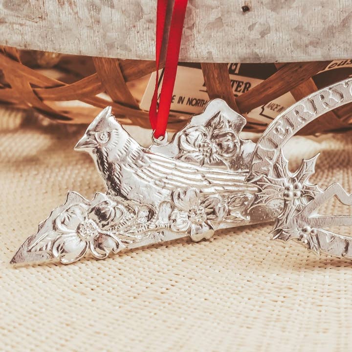 House of Morgan Pewter - Wholesale Ornament - Handgemaakte schets en staatssymbolen van Virginia - VA1