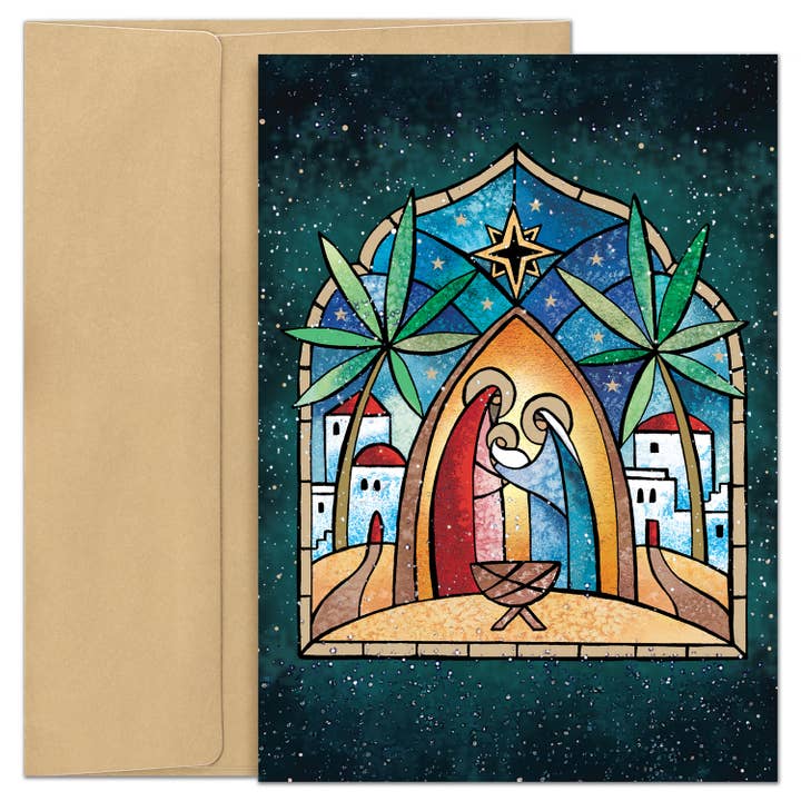 Fenêtre sur la Sainte Nuit Cartes de Vœux en Boîte pour la vente par Masterpiece Studios