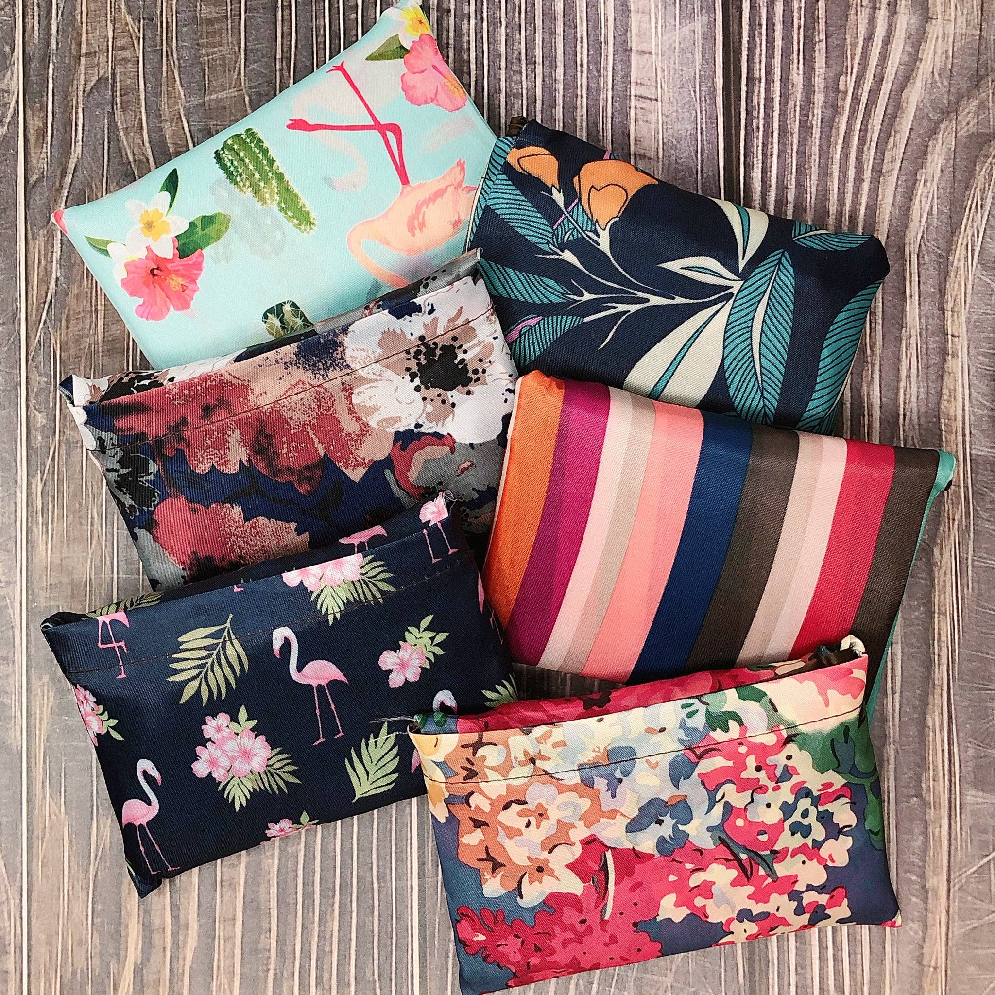 Wrapables.com - Vente Sacs de course/à provisions - Wrapables Lot de 5 grands sacs d'épicerie pliables en nylon12