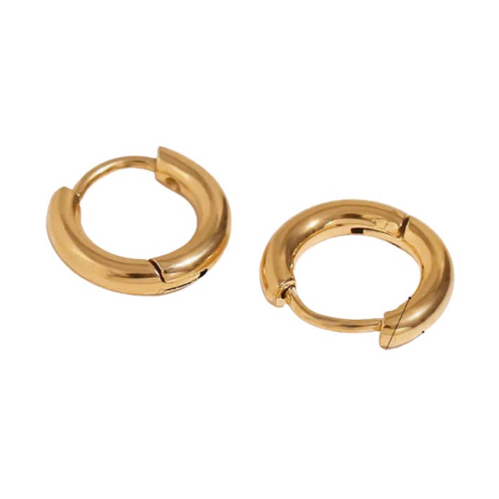 12mm Everyday Essence Hoops - Guld/Sølv for engroshandel hos I AM LOVE PROJECT INC.