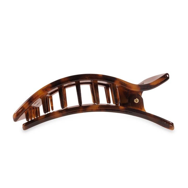 TELETIES - Wholesale Hair Clip - Women's - Flat Rectangle Hair Clip | Large | Tortoise2