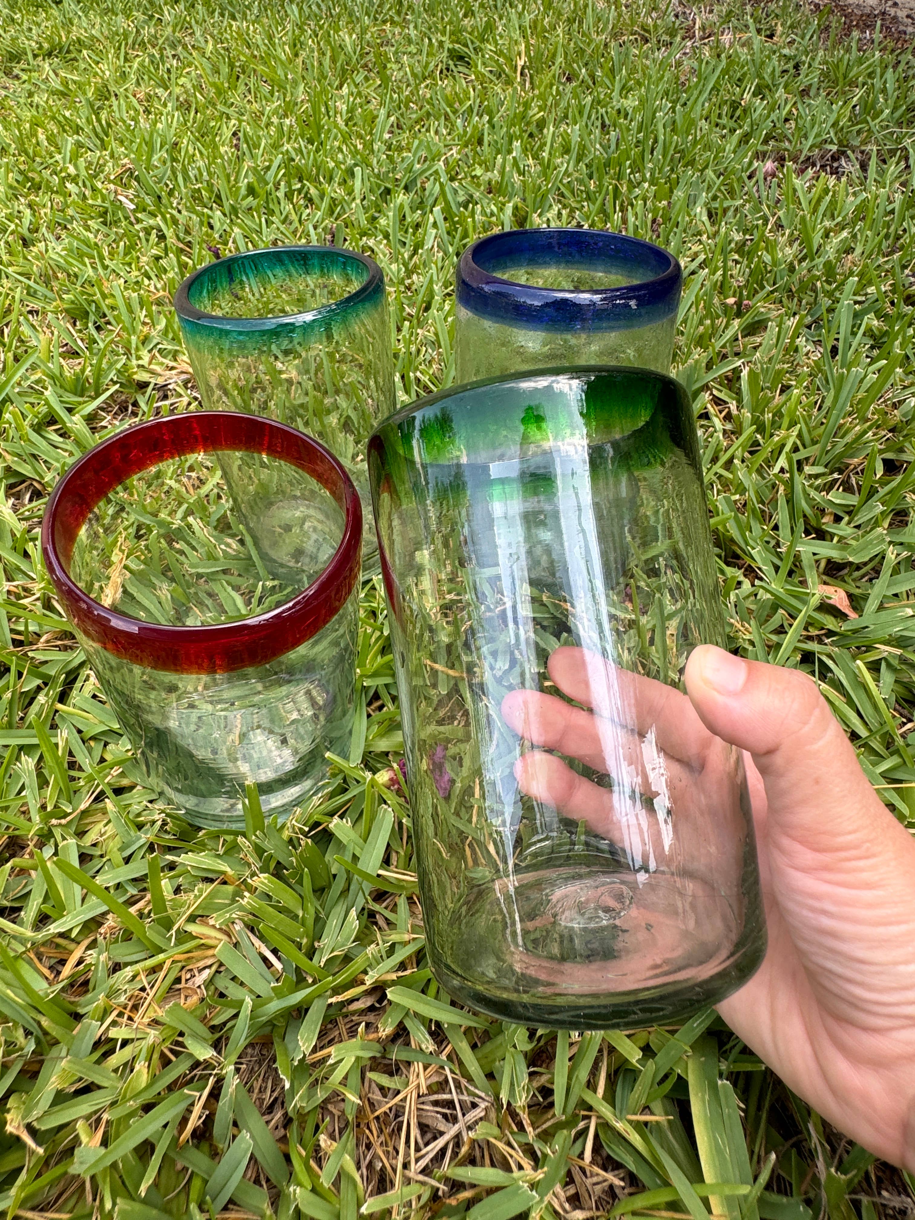 Doña Cata Art – Engroshandel Drikkeglas/kop – Sæt med 12 høje håndblæste mexicanske briller 14 oz6