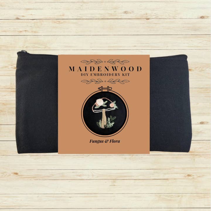Maidenwood Embroidery Designs - Wholesale DIY Craft Kit - Fungus & Flora Mushroom Hand Embroidery Kit1