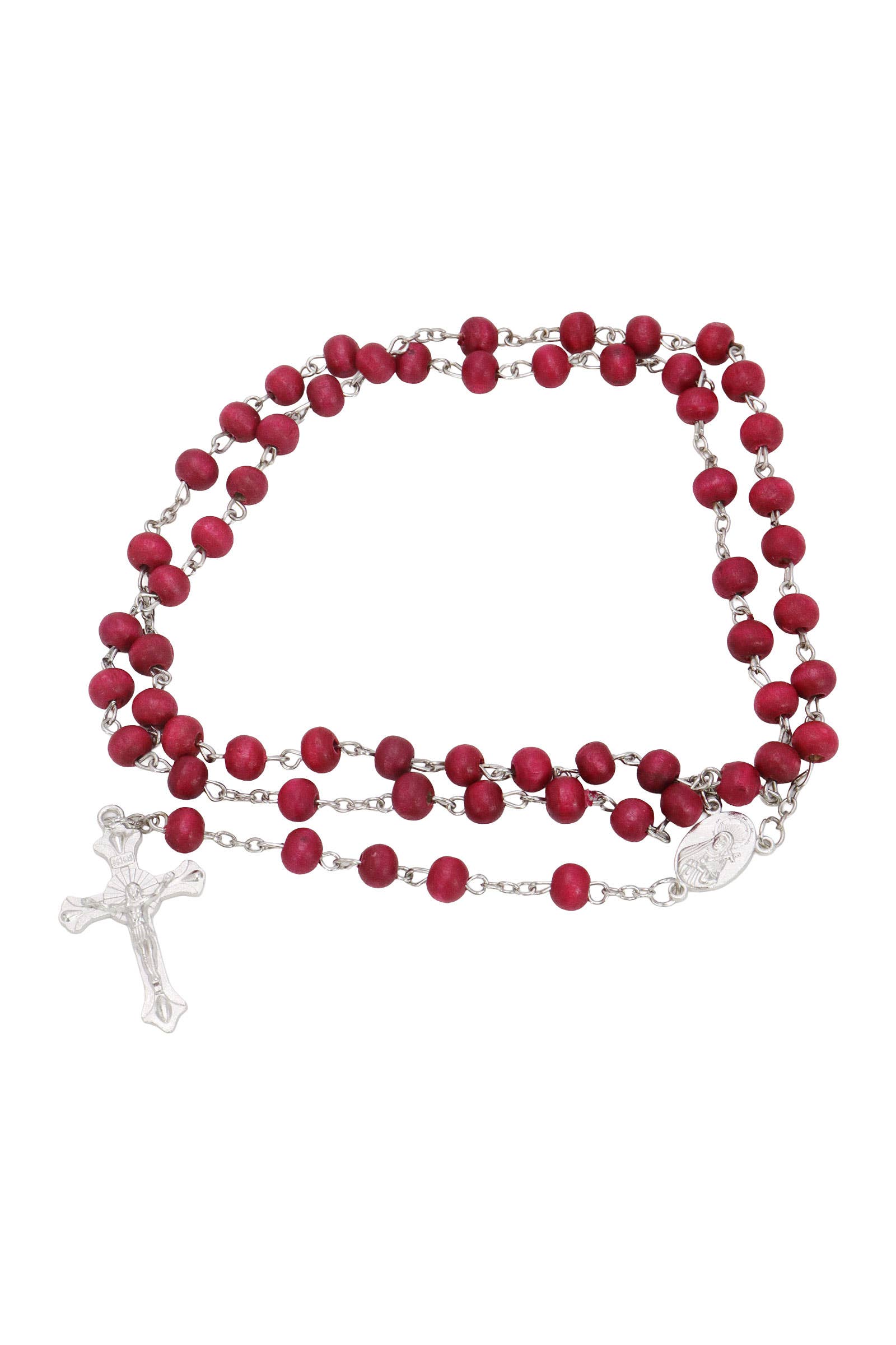 ASSORTED Cross Rose Wood Prayer Beads Rosary Necklace for wholesale on Faire6