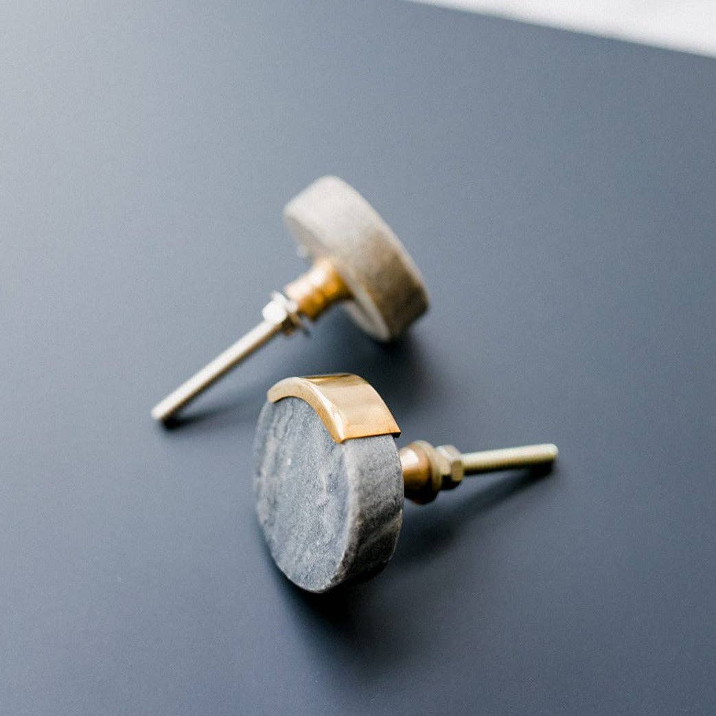 Home Luxe Co - Wholesale Knob/Pull - Kensington Marble and Brass Drawer Pull5