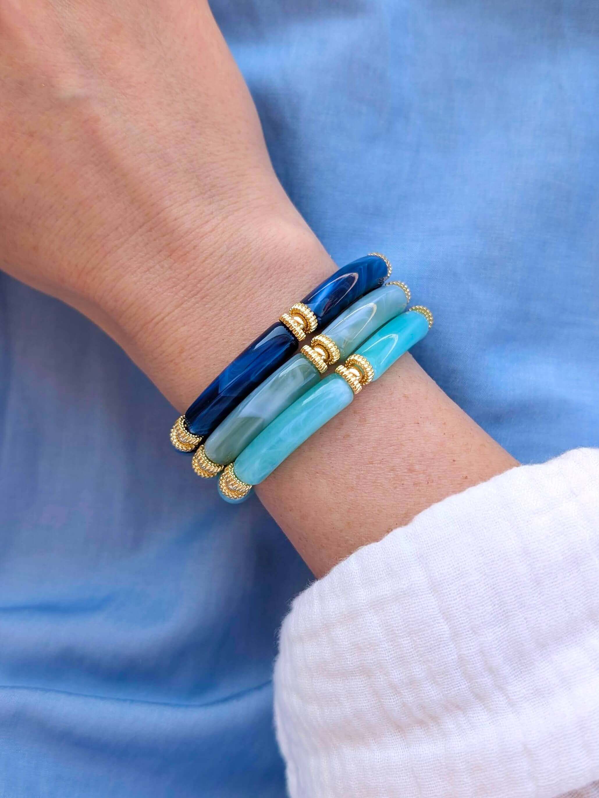 L'Atelier d'Artémis - Venta al por mayor Pulsera de cuentas - Pulsera elástica SALMA30