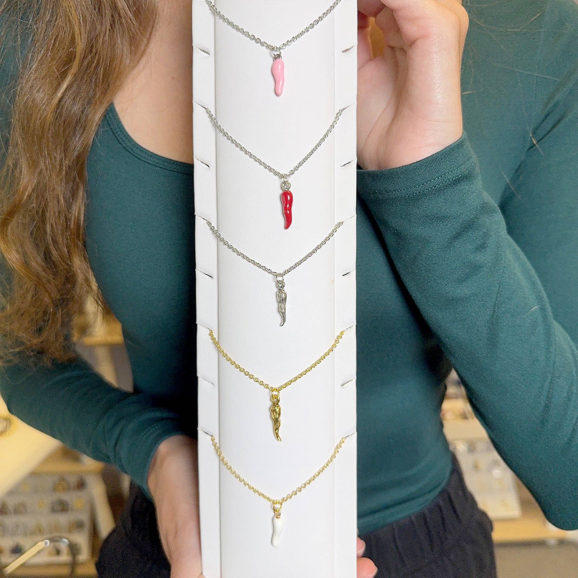 Love, Lisa - Wholesale Pendant/Charm Necklace - Lucia Italian Horn Cornicello Necklace2