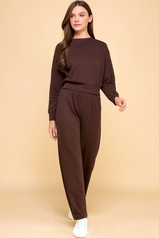 MIO WHOLESALE - Vente Ensemble de vêtements d'intérieur – femme - ENSEMBLE PULL-OVER & PANTALON AIR SCUBA CLASSIC SR01SET8