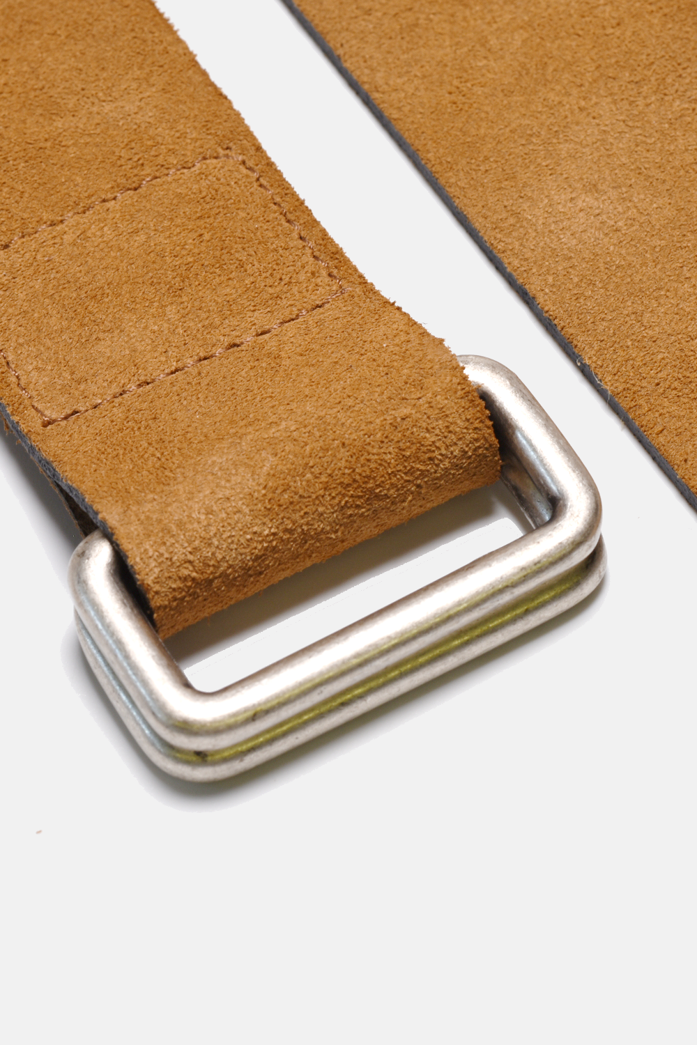 Curated Basics - Wholesale Belt - Men's - Camel Suede Square Ring Belt1